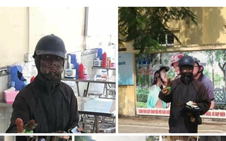 Truy tìm "dị nhân cầm đầu gà", mặt đen như Bao Công đi ăn xin tại các cổng trường học khiến dư luận hoang mang