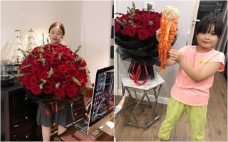 Sáng ra đã được nhắn gửi ngọt ngào, tối về Hằng Túi suýt khóc khi nhận cả núi hoa quà 14/2 từ ông xã