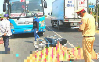 Xót xa cảnh cha chồng và con dâu tử nạn dưới bánh xe bồn