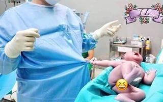 Bức ảnh hot nhất MXH: Em bé vừa chào đời đã gào lên ăn vạ bác sĩ, dân mạng trổ tài suy đoán lý do