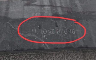 Dân mạng bức xúc đòi truy tìm người khắc dòng chữ "Tú love Nhung" trên đỉnh Fansipan