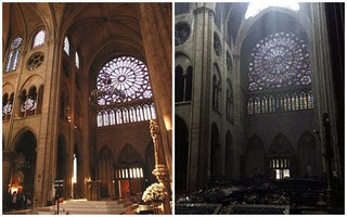 Phát hiện thêm một tuyệt tác của Nhà thờ Đức Bà Paris vẫn gần như còn nguyên vẹn, đứng hiên ngang trước đống tro tàn đổ nát