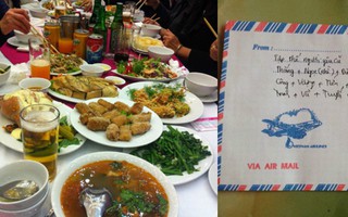 Trời nóng khiến việc đi ăn cỗ cũng trở thành cực hình, anh chàng bèn nảy ra ý tưởng táo bạo giúp "mình khỏe, bạn vui"