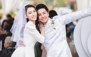 Một năm sau khi sinh con gái đầu lòng, Lê Hà (The Face) và ông xã điển trai như tài tử tổ chức đám cưới 