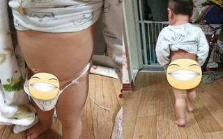 Góc sáng tạo: Trời nóng sợ con hăm nên không dùng bỉm, mẹ trẻ vắt óc nghĩ ra "giải pháp" khiến ai cũng cười bò