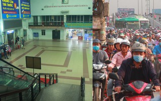Người dân trở về TP.HCM sau nghỉ lễ: Cửa ngõ phía Tây kẹt cứng, ga tàu, sân bay lại đìu hiu, vắng vẻ 