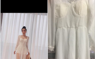 Order chiếc đầm trắng điệu đà sang chảnh, cô gái nhận về chiếc váy như trang phục của ''mẹ ma than khóc''