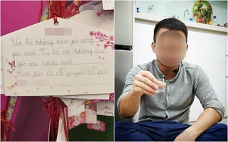 Tấm thiệp nguệch ngoạc sai chính tả với dòng chữ khiến bao người bật khóc: "Con ước bố không bao giờ uống rượu nữa"