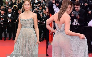 Ngay ngày khai mạc LHP Cannes 2019 đã có một người đẹp vô danh lộ nguyên cả "bàn tọa" trước bàn dân thiên hạ 