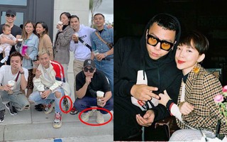 Tóc Tiên và Hoàng Touliver đến chụp ảnh nhóm cũng không đứng cạnh nhau, nhưng dân mạng lại soi ra chi tiết đáng ngờ