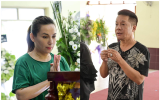 Phi Nhung, Việt Hương, Minh Nhí nghẹn ngào, lặng người trước linh cữu cố nghệ sĩ Lê Bình trong ngày viếng cuối cùng 