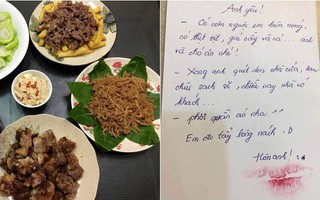 Về muộn được vợ để phần mâm cơm tươm tất, nhưng anh chồng chỉ biết khóc ròng khi đọc lời nhắn nhủ đầy "yêu thương"