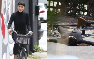 Cô Kim Kardashian bắt chước huyền thoại Audrey Hepburn đạp xe với vòng 3 sai sai và cái kết bất ngờ