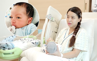 Từng bị ngộp thở đến tím tái mặt mũi lúc mới sinh, nay bé út nhà Hải Băng đã có sự thay đổi rõ rệt