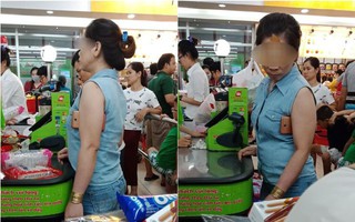 MXH phẫn nộ với chị gái "tay đeo vàng, nách cắp smartphone" nhưng không biết xếp hàng trong siêu thị, chen ngang giành thanh toán trước