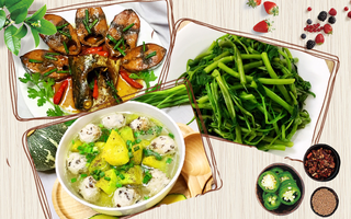 Mâm cơm 3 món nhanh gọn ngon lành, đặc biệt món canh siêu ngọt mát!