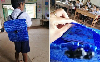 Cậu bé nghèo bỗng dưng nổi tiếng nhờ chiếc cặp độc đáo nhưng câu chuyện đằng sau mới khiến mọi người cảm động