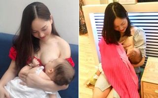 Lan Phương khoe loạt ảnh cho con bú, các mẹ lại soi vào chi tiết nhạy cảm này