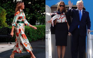 Không phải ngẫu nhiên mà bà Melania Trump chọn thiết kế gần 20 triệu của Burberry khi sang thăm Vương quốc Anh