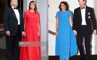 Bà Melania Trump diện đầm 166 triệu đồng, tỏa sáng cả một góc trời nhưng chỉ khiến người ta liên tưởng tới Công nương Meghan