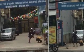 Phẫn nộ clip nam thanh niên đánh, đạp bạn gái tới tấp trên đường phố Sài Gòn