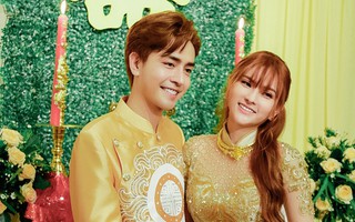 Hot: Cô dâu Thu Thủy xinh đẹp rực rỡ, e ấp bên chú rể kém 10 tuổi trong ngày đón dâu