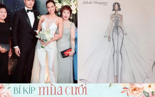 Lần đầu tiên tại Vbiz cô dâu mặc jumsuit cưới, táo bạo nhất là chi tiết xuyên thấu ngay vòng 1 cực sexy