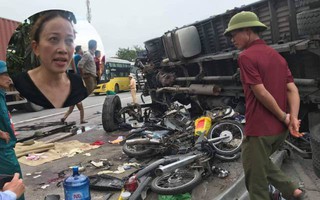 Nhân chứng kể lại vụ tai nạn thảm khốc ở Hải Dương: "Tôi thấy bánh xe tải đè lên mặt 3 người, chết nhiều lắm"