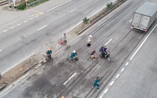 Clip: Sau tai nạn 6 người chết ở Hải Dương, người dân vẫn liều lĩnh "đánh cược" tử thần để sang đường ở QL5