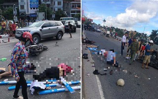 Cận cảnh hiện trường xe khách của nhà xe Đức Hùng gặp nạn khiến 5 người thương vong ở Quảng Ninh
