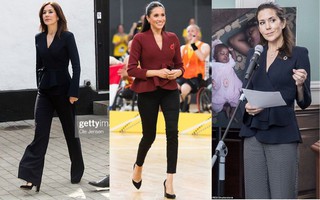 Với một kiểu áo: Bạn muốn tươi trẻ thanh lịch thì học theo Meghan Markle, thích sang trọng thì tham khảo Công nương Mary