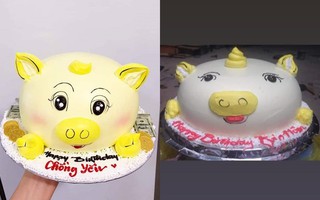 Đặt online bánh kem heo vàng cực xinh, thứ mẹ trẻ nhận về khiến ai nấy phì cười: Chắc bị bão đánh bay lớp trang điểm rồi?