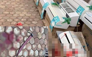 Hà Nội: Kinh hoàng chứng kiến cảnh bảo vệ bị nam thanh niên lạ mặt chém tới tấp vào đầu