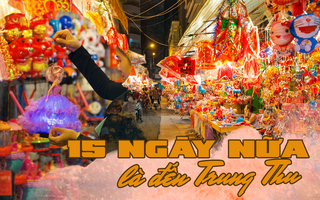Phố đèn lồng Lương Nhữ Học đã sáng rực khi về đêm, người Sài Gòn kéo đến nườm nượp tranh thủ đón Trung Thu sớm