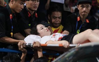 Vụ nữ CĐV bị pháo sáng gây sát thương: Không phải do bỏng mà là sức công phá của pháo