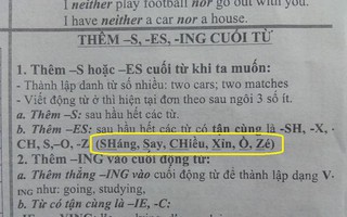 Cười bò với quy tắc ghi nhớ trong tài liệu tiếng Anh, học sinh phải bái phục vì thầy quá lầy