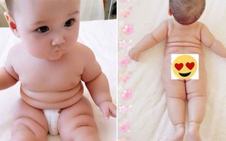 Mẹ trẻ khoe cô con gái cực dễ thương nhưng các mẹ lại say mê đếm số ngấn của bé