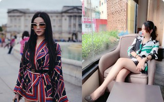 Hằng Túi khoe chân dài thẳng tắp, diện mốt giấu quần đọ vẻ sang chảnh với Huyền Baby trong street style hot mom tuần này