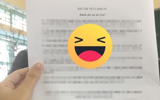 "Giáo viên nhà người ta" phát một lúc 7 bài tập Tết nhưng học sinh đọc xong đều hò reo, đập tay ăn mừng vì nội dung quá chất