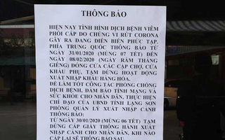 Lạng Sơn tạm dừng cấp giấy thông hành xuất nhập cảnh sang Trung Quốc, dừng các hoạt động xuất nhập khẩu hàng hóa