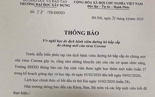 Hà Nội: Nhiều sinh viên ĐH được nghỉ thêm 1 tuần đề phòng corona