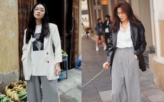 Trẻ hơn Hà Tăng gần một giáp nhưng Châu Bùi lại mix đồ kém “chất” hơn hẳn khi đụng hàng