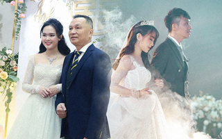 Hai ông bố đại gia trên thương trường "hét ra lửa" nhưng khi tiễn con gái về nhà chồng lại đầy sự yếu mềm