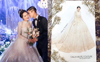 Váy cưới của Quỳnh Anh: Không phải vài trăm triệu mà trị giá 1 tỉ đồng, trong mắt NTK bộ váy này là vô giá