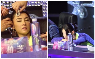 Trương Bá Chi bị "chộp" cảnh ngủ gật ngay trên ghế giám khảo
