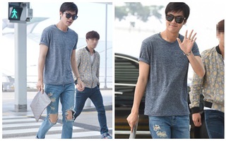 Lee Min Ho gây chú ý với thời trang quần rách tả tơi