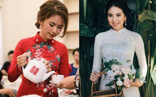 Áo dài thêu giúp cô dâu Việt đẹp nhất mùa cưới 2016 