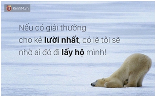 Mấy câu dưới này những kẻ lười biếng sẽ thích lắm đây!