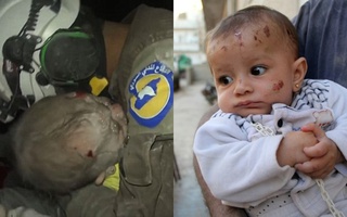 Câu chuyện ít ai biết về bé gái Syria may mắn sống sót, khiến nhân viên cứu hộ bật khóc nức nở