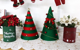 Tự làm cây thông Noel với phiên bản len đẹp tinh tế
